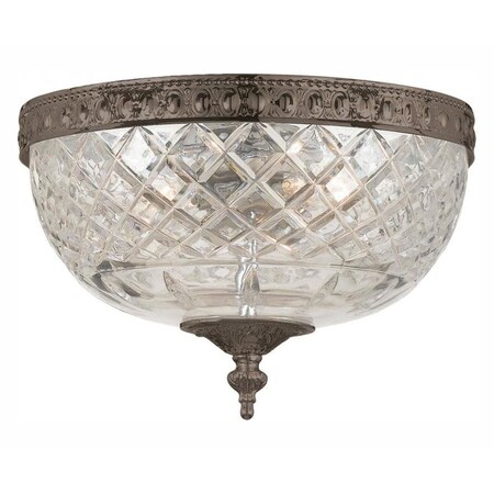 Crystorama English Bronze Richmond 2 Light Flushmount Ceiling Fixture 117-10-EB